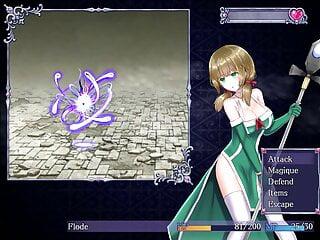 Sexy animiertes Mädchen nackt in der Küche