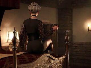 Nadia belucci im Beichtstuhl mit einer überflutung