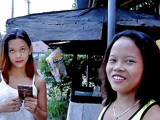 Sexy Filippina - zwei thailänderinnen für einen glücklichen Touristen