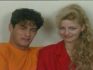 Der vintagedreier mit der Oma und ihrem Freund